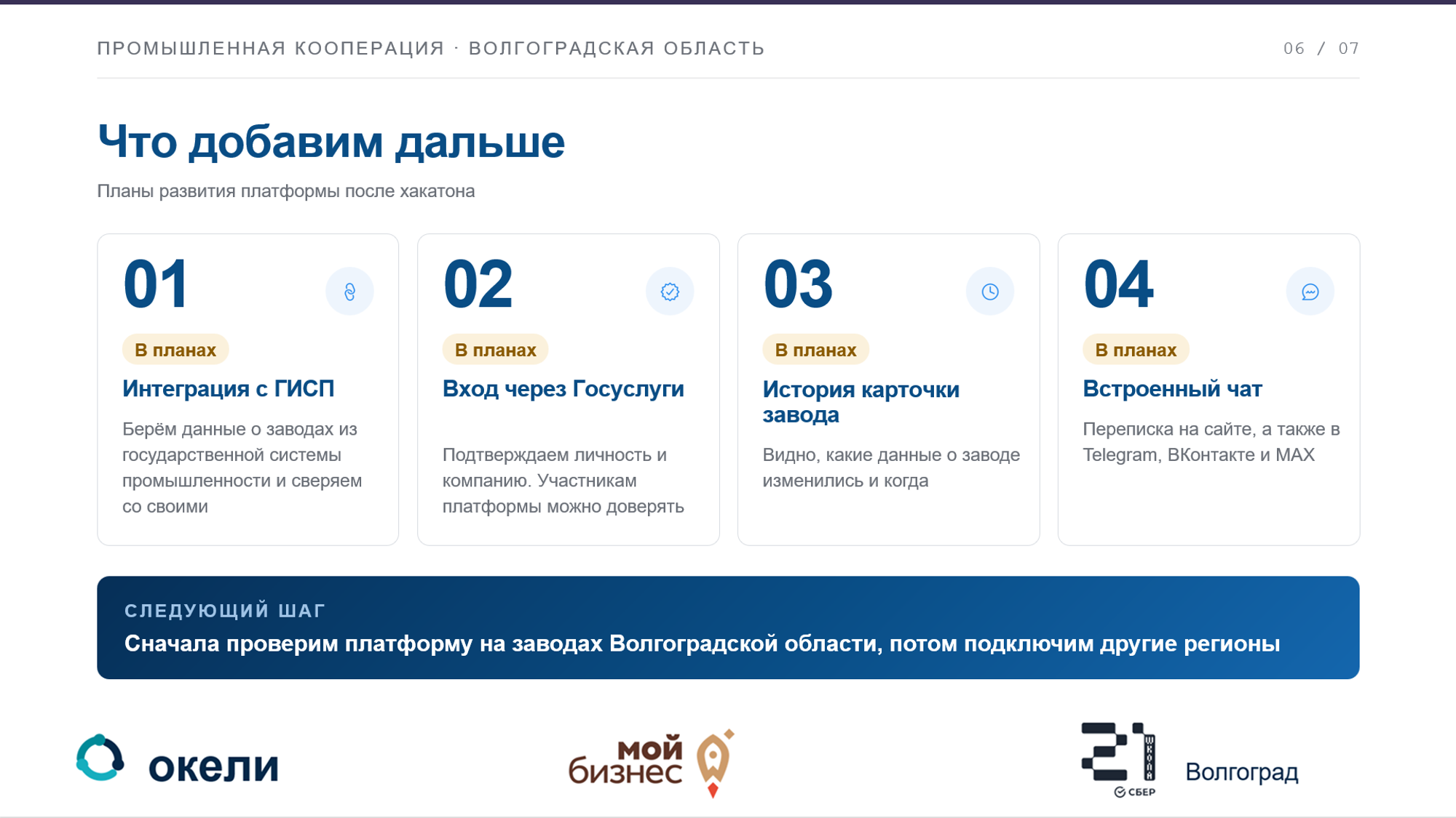 Планы развития платформы